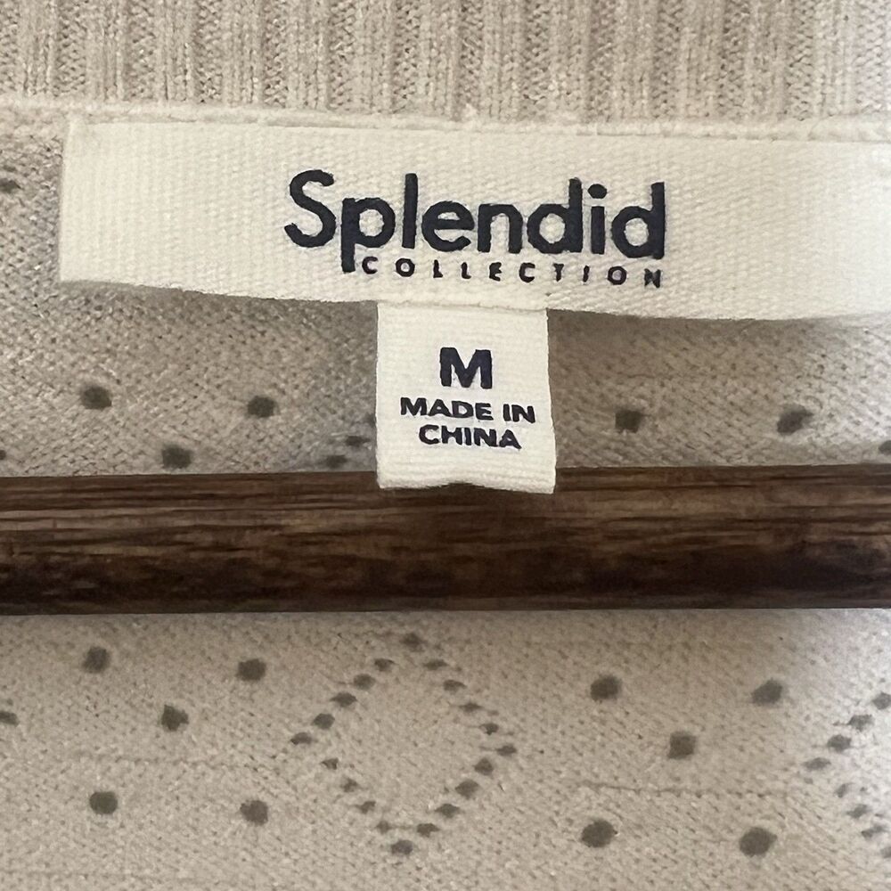 Splendid Sadie Short Sleeve Open Knit Sweater Size Medium - Picture 4 of 5